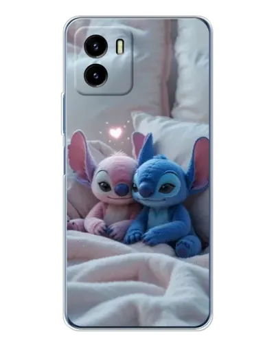 Чехол для Vivo Y19s Pro с картинкой «Плюшевые Стич Ангел»