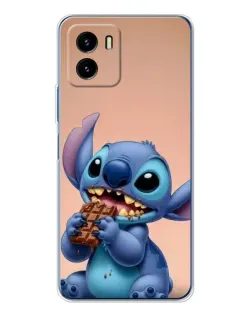Чехол для Vivo Y19s Pro с картинкой «Стич ест шоколад»