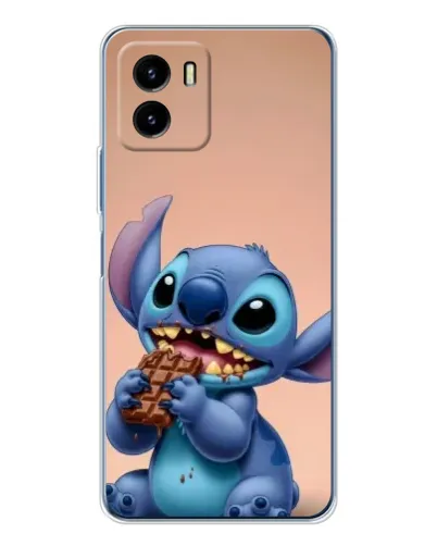 Чехол для Vivo Y19s Pro с картинкой «Стич ест шоколад»