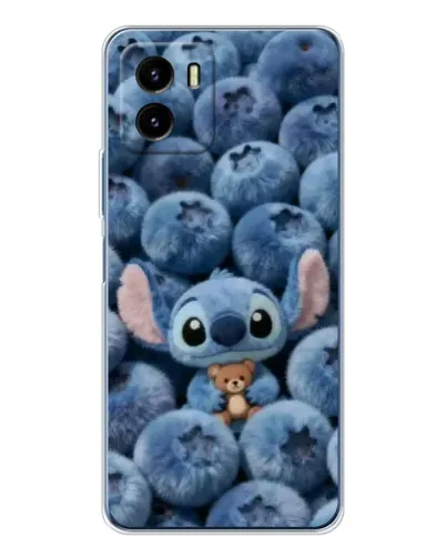 Чехол для Vivo Y19s Pro с картинкой «Стич и голубика»