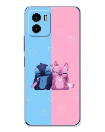 Чехол для Vivo Y19s Pro с картинкой «Stitch и Angel Love»
