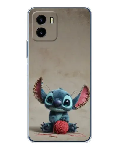 Чехол для Vivo Y19s Pro с картинкой «Стич на коричневом фоне»