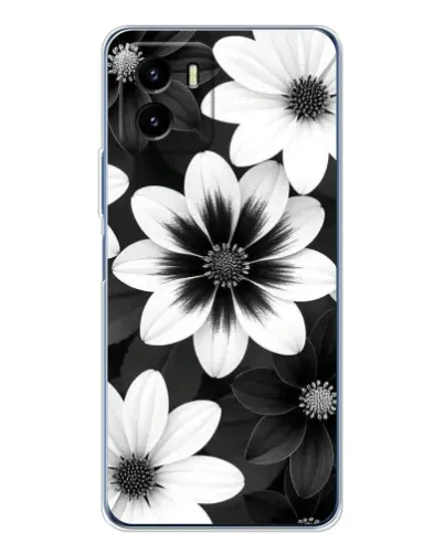 Чехол для Vivo Y19s Pro с картинкой «Монохромные астры» Чехол для Vivo Y19s Pro с картинкой «Монохромные астры»