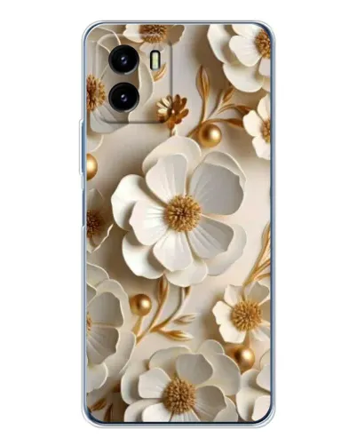 Чехол для Vivo Y19s Pro с картинкой «Белие бумажние цвети» Чехол для Vivo Y19s Pro с картинкой «Белие бумажние цвети»