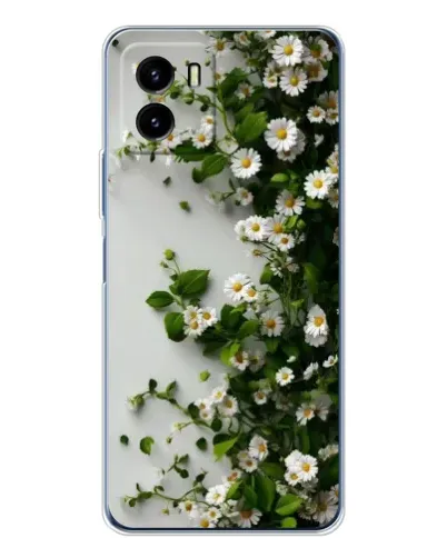Чехол для Vivo Y19s Pro с картинкой «Ветка мелких белых цветов» Чехол для Vivo Y19s Pro с картинкой «Ветка мелких белых цветов»