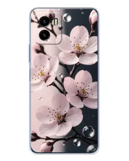 Чехол для Vivo Y19s Pro с картинкой «Нежная сакура и капли» Чехол для Vivo Y19s Pro с картинкой «Нежная сакура и капли»