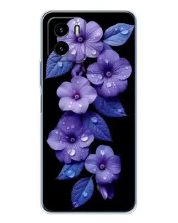 Чехол для Vivo Y19s Pro с картинкой «Фиолетовые цветы с росою» Чехол для Vivo Y19s Pro с картинкой «Фиолетовые цветы с росою»