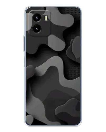 Чехол для Vivo Y19s Pro с картинкой «Темный абстрактный камуфляж»