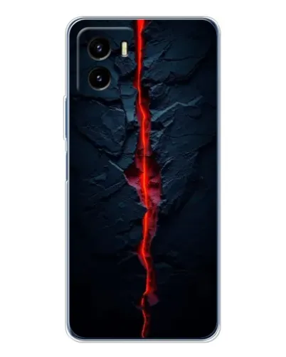 Чехол для Vivo Y19s Pro с картинкой «Kрасная лавовая трещина»