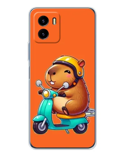 Чехол для Vivo Y19s Pro с картинкой «Капибара на скутере» Чехол для Vivo Y19s Pro с картинкой «Капибара на скутере»