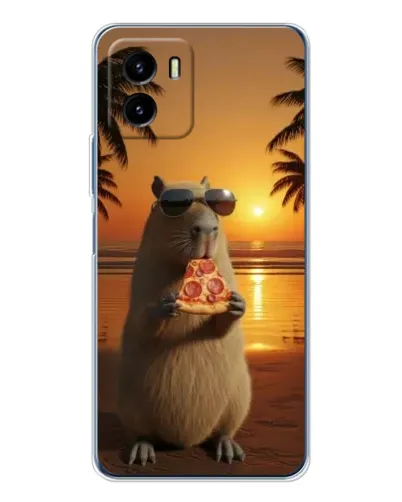 Чехол для Vivo Y19s Pro с картинкой «Капибара с пиццей» Чехол для Vivo Y19s Pro с картинкой «Капибара с пиццей»