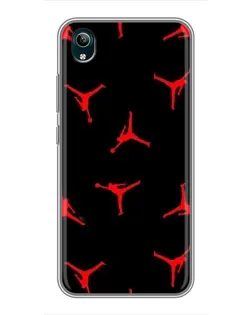 Чехол для Vivo Y1s с картинкой «Jordan Red Pattern»