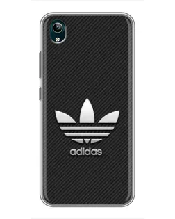 Чехол для Vivo Y1s с картинкой «Adidas Карбоновая текстура»