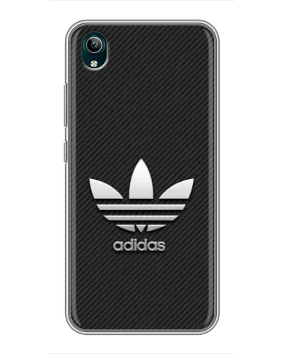 Чехол для Vivo Y1s с картинкой «Adidas Карбоновая текстура» Чехол для Vivo Y1s с картинкой «Adidas Карбоновая текстура»