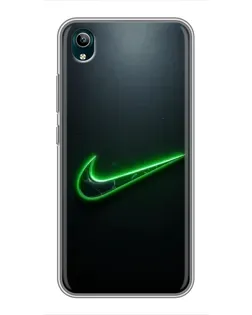Чехол для Vivo Y1s с картинкой «Неоновый контур Nike»