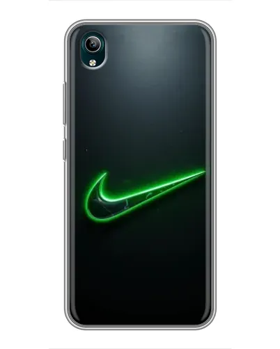 Чехол для Vivo Y1s с картинкой «Неоновый контур Nike»