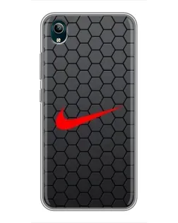 Чехол для Vivo Y1s с картинкой «Nike — карбоновая сетка» Чехол для Vivo Y1s с картинкой «Nike — карбоновая сетка»