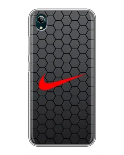 Чехол для Vivo Y1s с картинкой «Nike — карбоновая сетка»