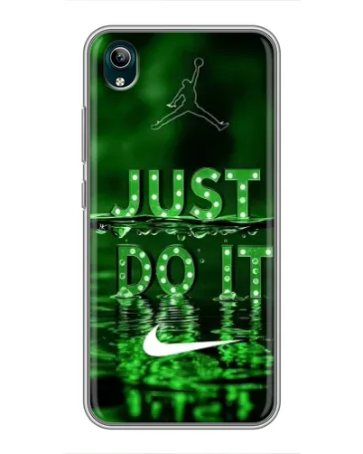 Чехол для Vivo Y1s с картинкой «Зеленый неоновый Nike»