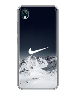 Чехол для Vivo Y1s с картинкой «Nike — зимние горы» Чехол для Vivo Y1s с картинкой «Nike — зимние горы»