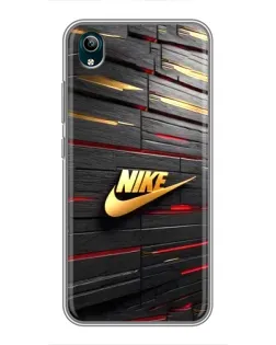 Чехол для Vivo Y1s с картинкой «Золотой Nike на металле» Чехол для Vivo Y1s с картинкой «Золотой Nike на металле»