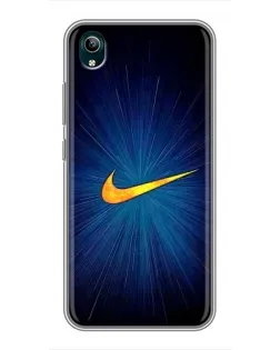 Чехол для Vivo Y1s с картинкой «Синий пульс Nike» Чехол для Vivo Y1s с картинкой «Синий пульс Nike»