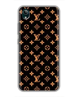 Чехол для Vivo Y1s с картинкой «Золотая монограмма LV»