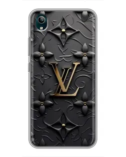 Чехол для Vivo Y1s с картинкой «Кожаная текстура LV»