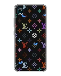 Чехол для Vivo Y1s с картинкой «Цветная монограмма LV»