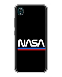 Чехол для Vivo Y1s с картинкой «NASA — классика Red Blue» Чехол для Vivo Y1s с картинкой «NASA — классика Red Blue»