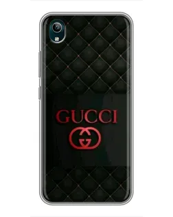Чехол для Vivo Y1s с картинкой «Gucci — стеганый черный»