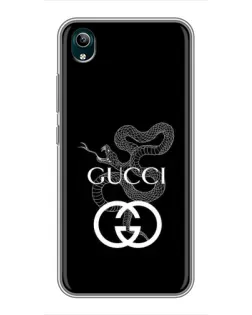 Чехол для Vivo Y1s с картинкой «Gucci — серебряная змея»