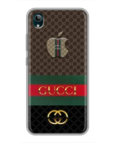 Чехол для Vivo Y1s с картинкой «Gucci — брендированный десерт»