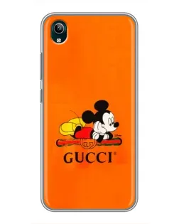 Чехол для Vivo Y1s с картинкой «Микки Маус Gucci — оранж»