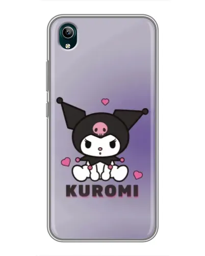 Чехол для Vivo Y1s с картинкой «Kuromi — фиолетовый арт»