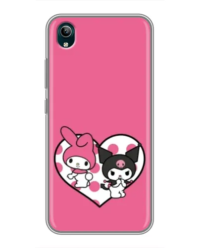 Чехол для Vivo Y1s с картинкой «Kuromi и My Melody»