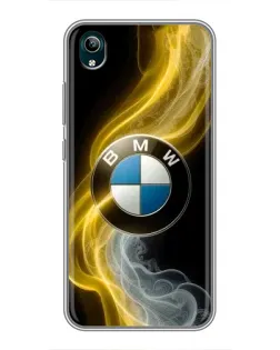 Чехол для Vivo Y1s с картинкой «Золотистый дым BMW»