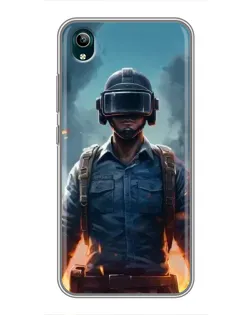 Чехол для Vivo Y1s с картинкой «PUBG — реалистичный герой»
