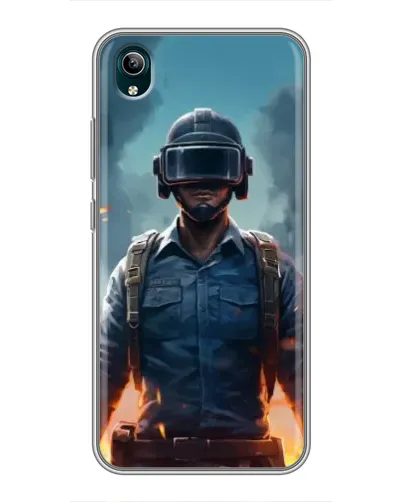 Чехол для Vivo Y1s с картинкой «PUBG — реалистичный герой»