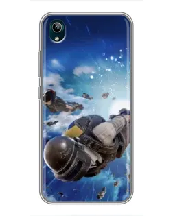 Чехол для Vivo Y1s с картинкой «Десант PUBG — прыжок»