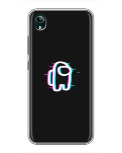 Чехол для Vivo Y1s с картинкой «Among Us неон»