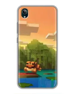 Чехол для Vivo Y1s с картинкой «Майнкрафт закат солнца» Чехол для Vivo Y1s с картинкой «Майнкрафт закат солнца»