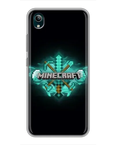 Чехол для Vivo Y1s с картинкой «Minecraft Diamond лого» Чехол для Vivo Y1s с картинкой «Minecraft Diamond лого»