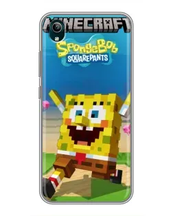 Чехол для Vivo Y1s с картинкой «Губка Боб Minecraft» Чехол для Vivo Y1s с картинкой «Губка Боб Minecraft»
