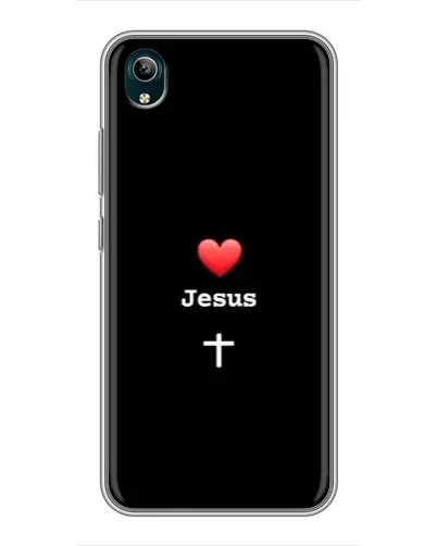 Чехол для Vivo Y1s с картинкой «Сердце - Jesus» Чехол для Vivo Y1s с картинкой «Сердце - Jesus»