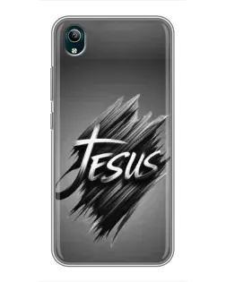 Чехол для Vivo Y1s с картинкой «Надпись Jesus Graffiti»