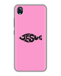 Чехол для Vivo Y1s с картинкой «Розовый символ  Jesus»