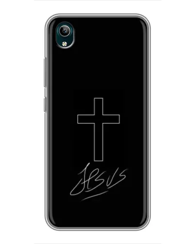 Чехол для Vivo Y1s с картинкой «Графический крест Jesus» Чехол для Vivo Y1s с картинкой «Графический крест Jesus»