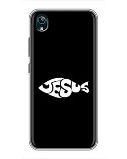 Чехол для Vivo Y1s с картинкой «Рыба Jesus»