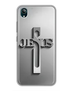Чехол для Vivo Y1s с картинкой «Металлический крест Jesus»